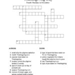 Thanksgiving Crossword Puzzle Best Coloring Pages For