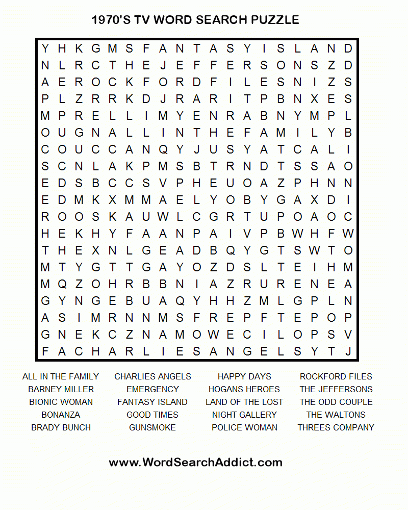 President Crossword Puzzle Printable