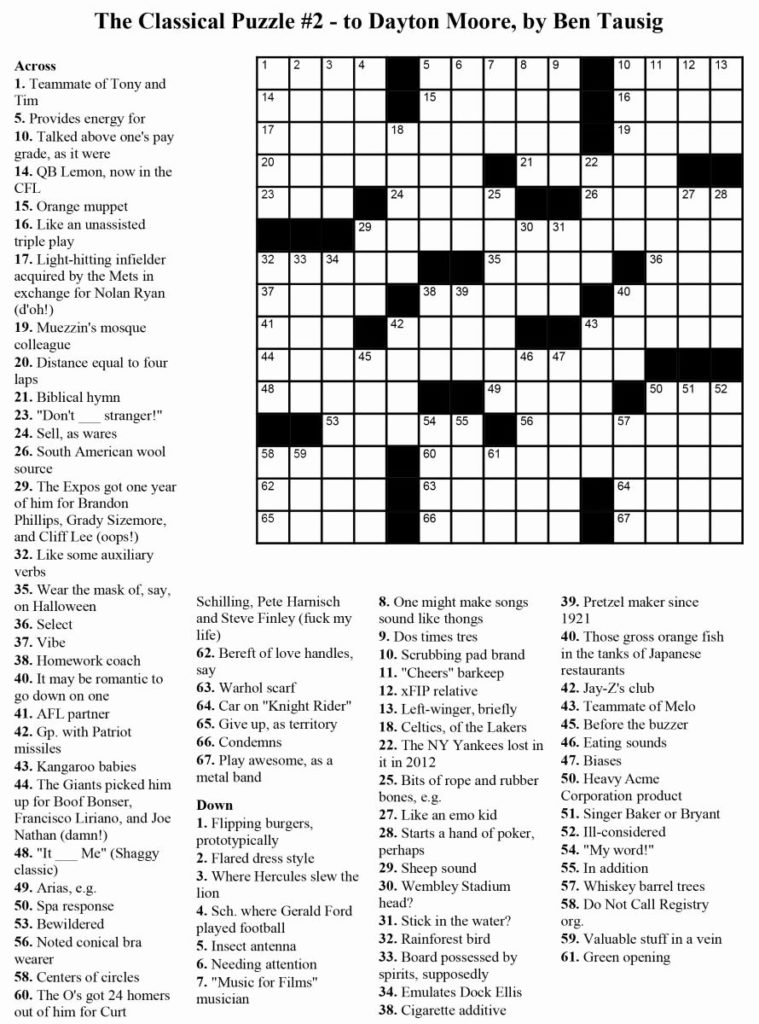 Usa Today Crossword Printable In 2020 Printable