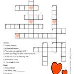 Valentine Crossword Puzzle Crossword Valentines