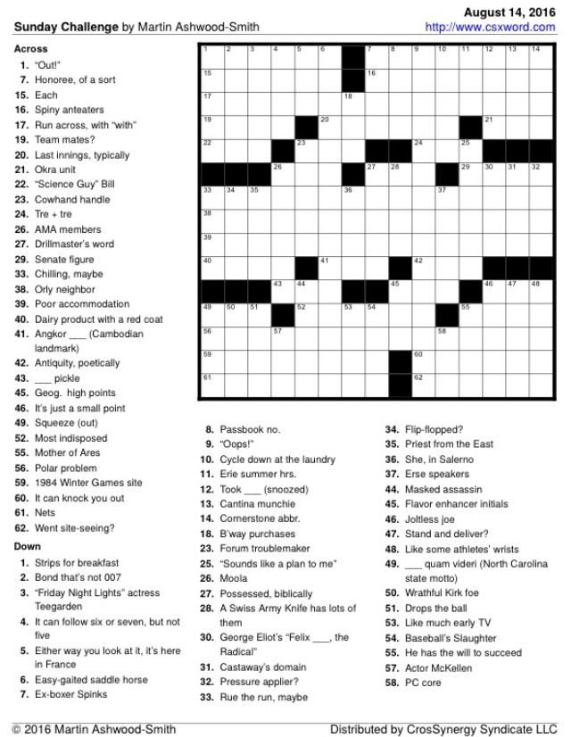 Washington Post Crossword Sunday How To Do This