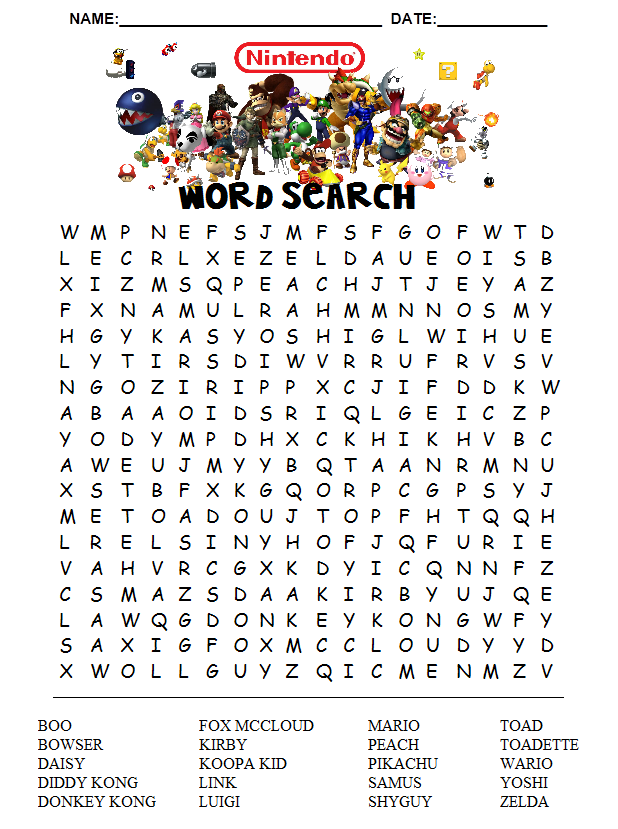 Printable Crosswords And Word Searches