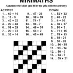 20 Easy And Interactive Math Crossword Puzzles Kitty