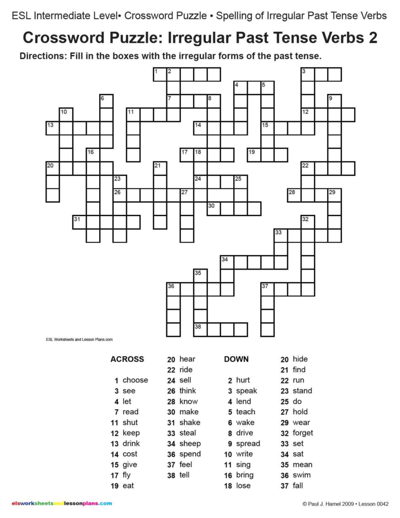 9 Best Images Of English Puzzles Worksheets Printable