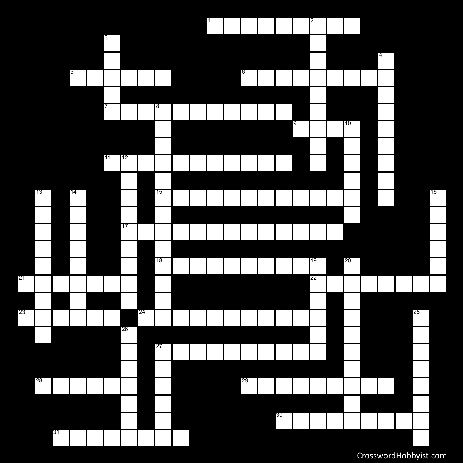 9th Grade Crossword Puzzle Printable