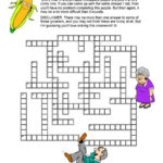 A Printable Crossword Puzzle All About Corny Jokes