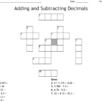 Adding And Subtracting Decimals Puzzle Worksheets