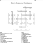 ANCIENT GREEK GODS GODDESSES Crossword WordMint