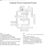 Basic Cooking Terms Worksheet Key Printable Worksheets
