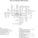 Civil Rights Crossword Puzzle WordMint
