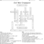 Civil War Crossword WordMint