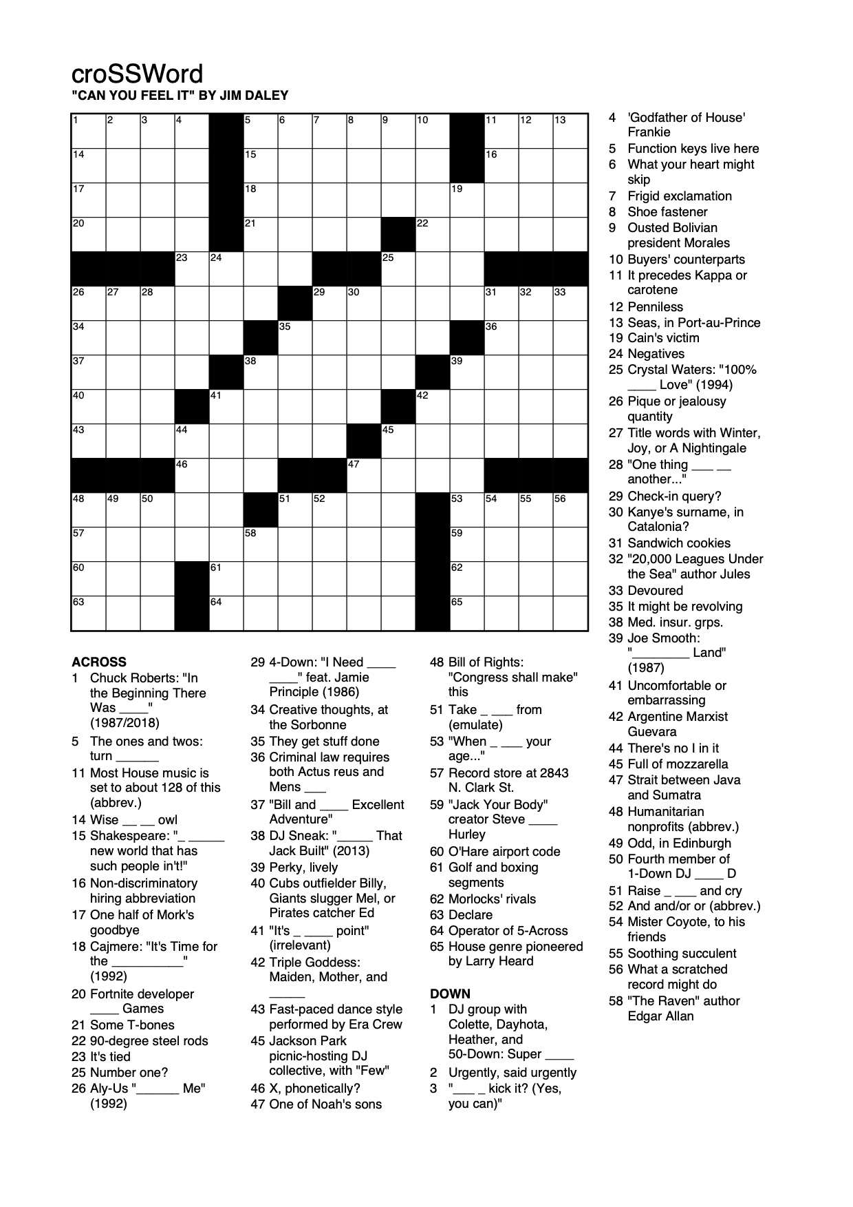 Printable Crossword Puzzles August 2022