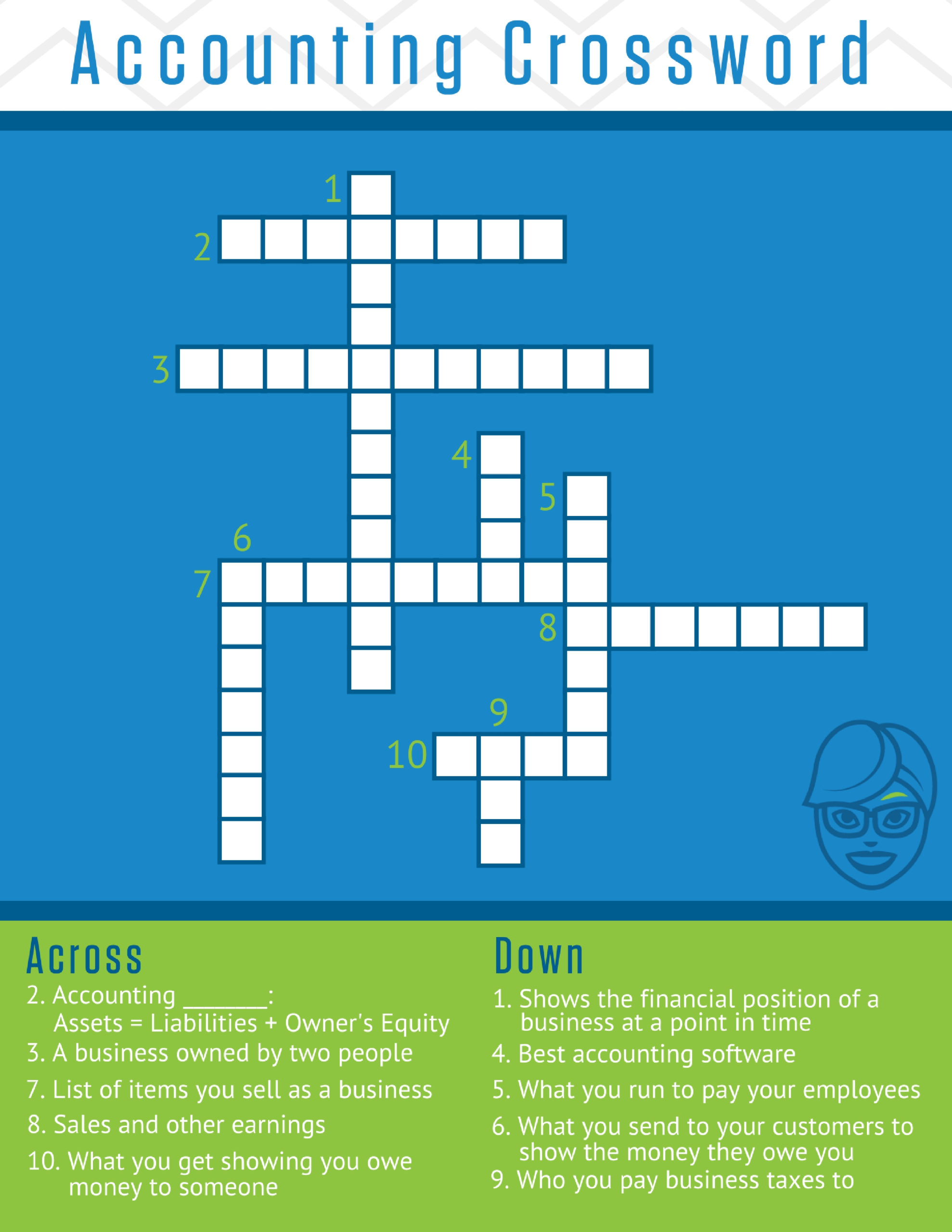 Printable Accounting Crossword Puzzle