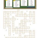 Crossword Opposites Worksheet Free ESL Printable