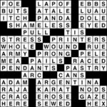 Crossword Puzzle Wander Words Answers January 7 2019