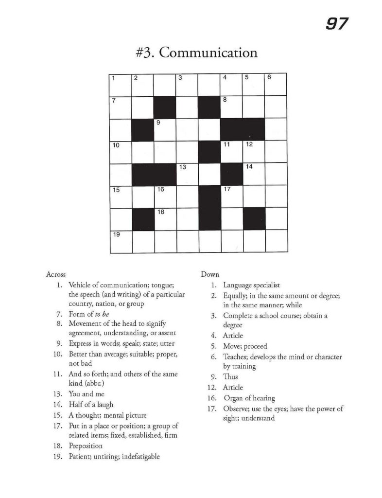 Crossword Puzzles For MBA Students 2021 2022 EduVark