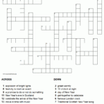 Crosswords Printable New Year Level 4 Learn English Today
