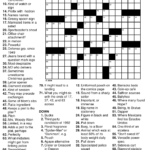 Daily Crossword Puzzle Printable Thomas Joseph Printable