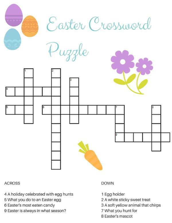 Free Printable Easter Crossword Puzzles For First Graders