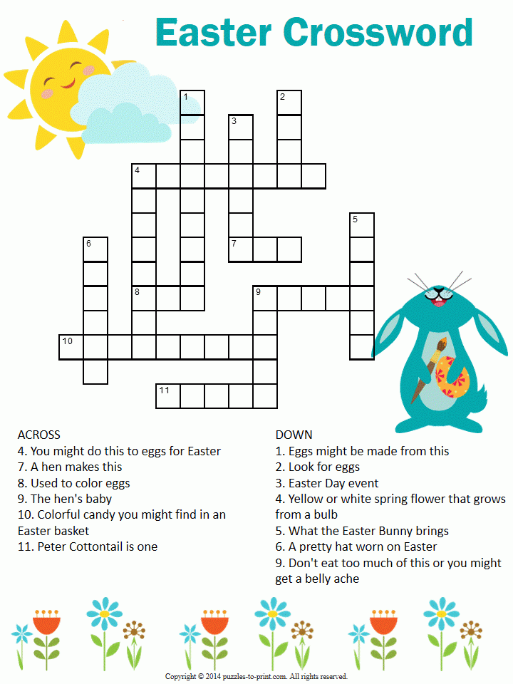 Free Printable Easter Crossword Puzzles For First Graders