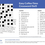Easy Coffee Time Crossword 13x13