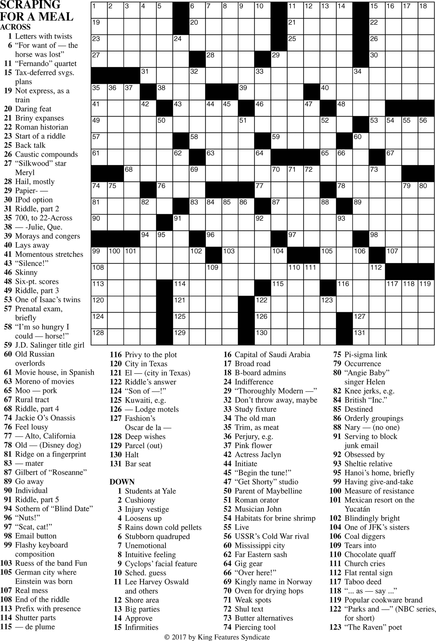 Premier Printable Crosswords Crossword Puzzles
