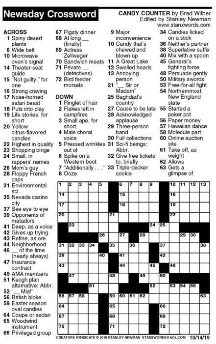 Free Printable Daily Crossword Puzzles October 2022