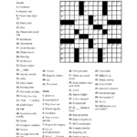 Free Online Printable Easy Crossword Puzzles Free Printable