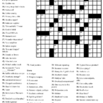Free Printable Crossword Puzzles For Dementia Patients