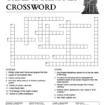 Game Of Thrones Crossword Free Printable
