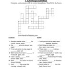 Homophones Crossword Puzzle Have Fun Teaching