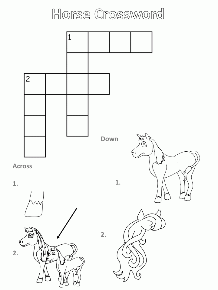 Free Printable Crossword Puzzles Horse Expert