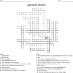 Life In Ancient Rome Crossword WordMint