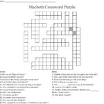 Macbeth Crossword Puzzle WordMint