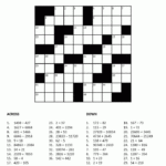 Math Puzzles Printable For Kids Crossword Puzzles Maths