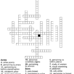 Medical Terminology Crossword Puzzle Chapter 10 WordMint