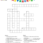 New Year S Crossword Puzzle New Years Activities