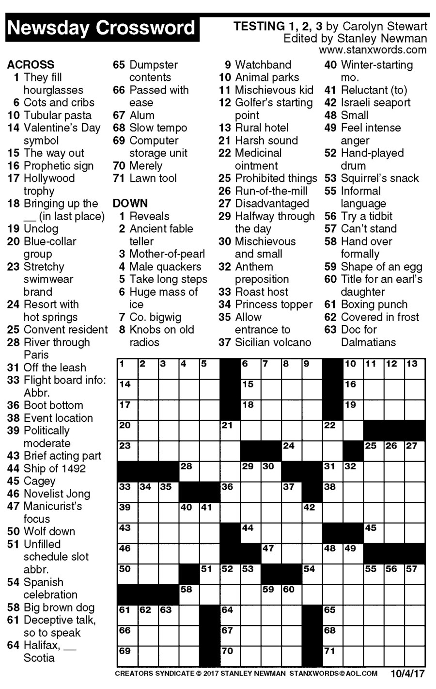 Printable Stan Lee Crossword Puzzles