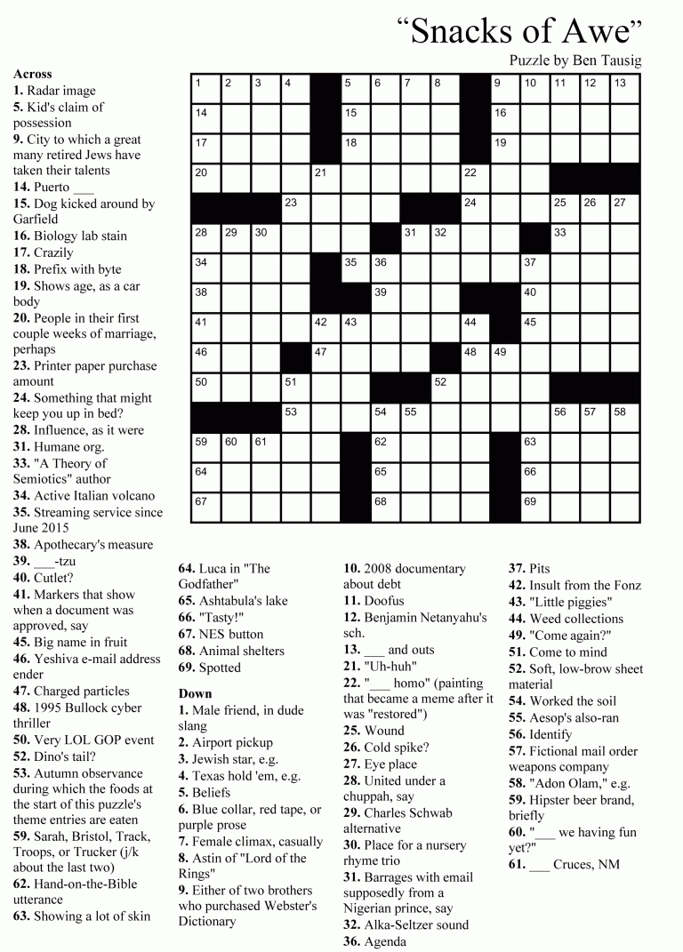 Esl Crossword Puzzles Education For Adults Printable