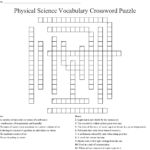 Physical Science Vocabulary Crossword Puzzle WordMint