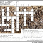 Print And Play Our Famous Artist Crossword Puzzle An Arts