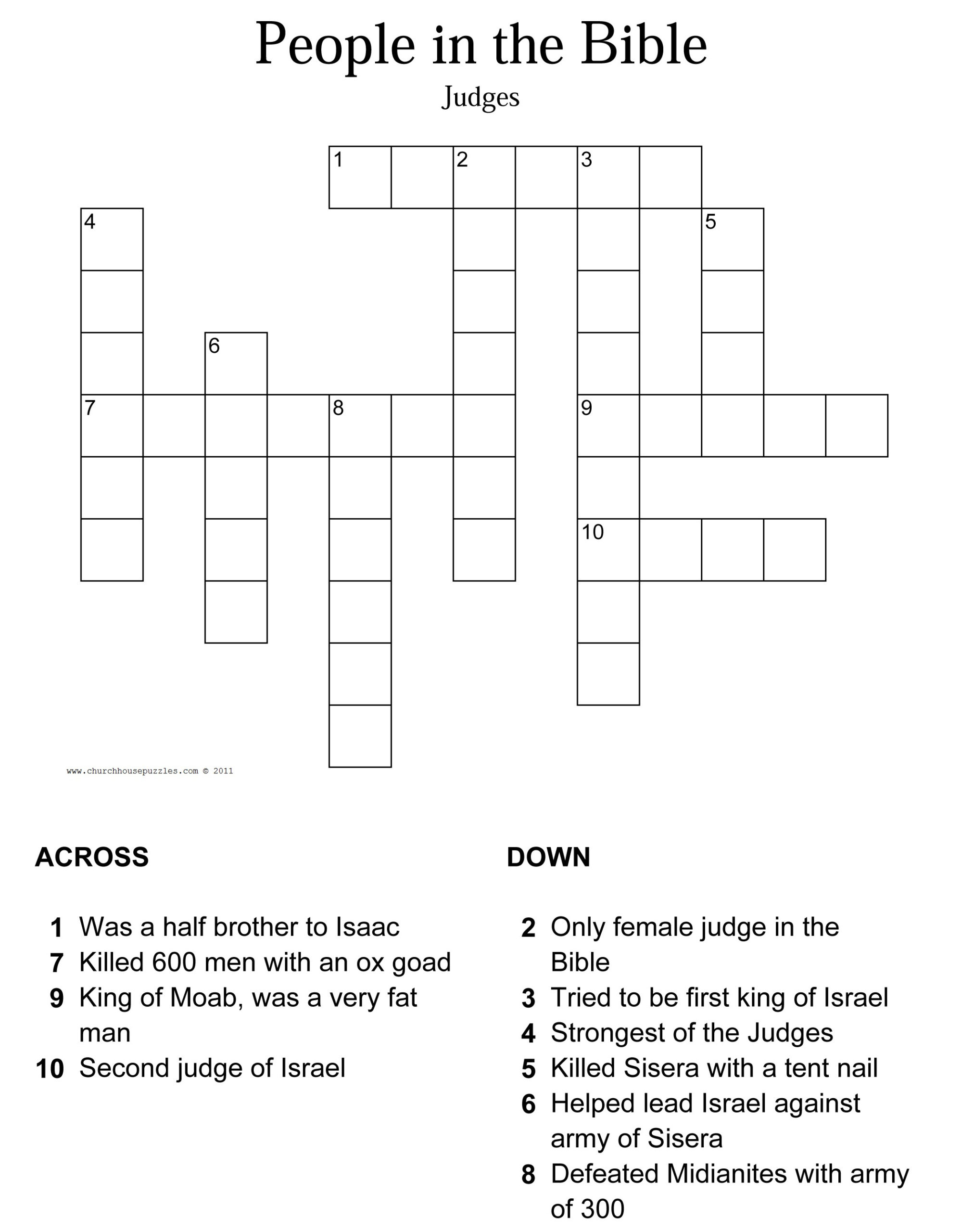 Printable Crossword Puzzles By Subject