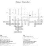 Printable Crossword Puzzles Disney Printable