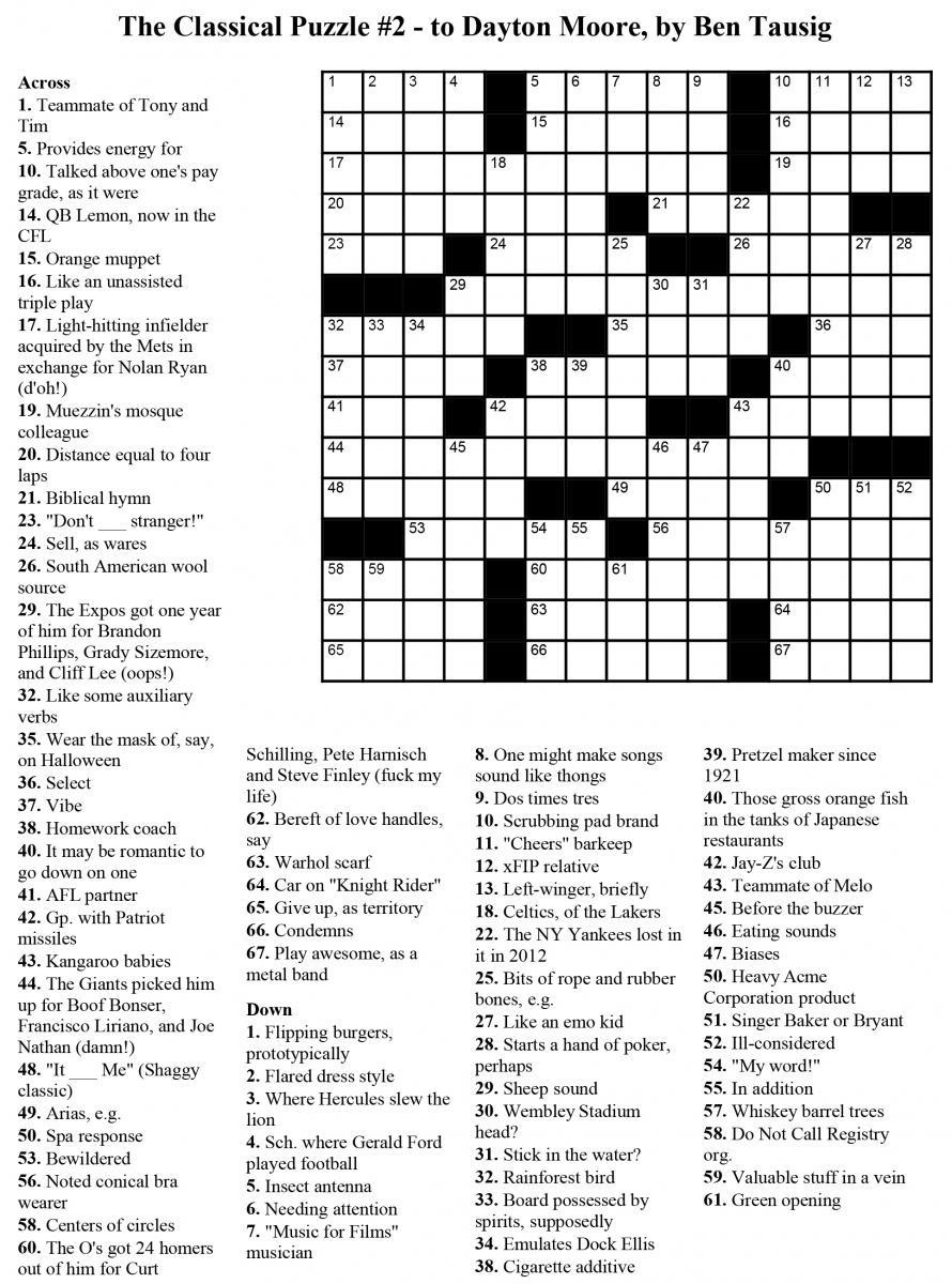 Printable The Odyssey Crossword Puzzle