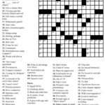 Printable Crossword Puzzles For 10 Year Olds Printable
