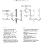 Printable Crossword Puzzles For 6Th Graders Printable