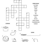 Swallowed A Pie Thanksgiving Crossword Thanksgiving