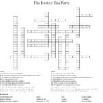The Boston Tea Party Crossword WordMint