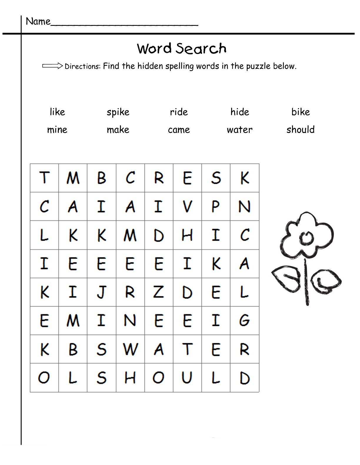 How To Make A 1st Grade Crossword Puzzles Printable