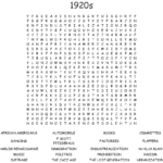 1920s Word Search WordMint